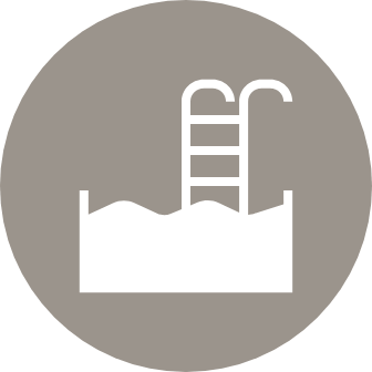 Take a dip in our resort-style pool with lounge chairs and cabanas
